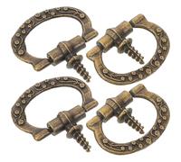 DIYEAH 10 Piezas Mini Tirador de Rosca para Joyero de Aleación | Diseño Vintage, Bordes Redondeados Acabado Marrón Oscuro, para Cajas de Madera y Armarios de Zapatos