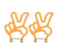 DIYEAH 2 Piezas Bombilla LED de Filamento Cob Gesto de Victoria, Amarillo | Plástico, Estilo Cartoon y Luz Cálida Ambiental, para Café, Tienda y Dormitorio