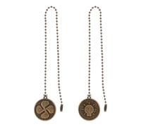 DIYEAH 2 Piezas Extensión de Cadena, Metal Decorativo | Fácil de Acoplar Cadena Existente, Diseño Delicado, para Lámparas de Techo y Apliques