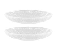 DIYEAH 2 Platillos de Vidrio Transparentes Paquete de 2 Piezas para Té, Ligeros y Aislantes, Ideales para Hogar y Sala de Té Reutilizable