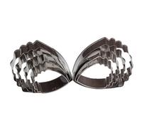 DIYEAH 4 Piezas Moldes para Galletas de Acero Inoxidable Forma de Pétalo de Peonía, Cortadores Antiadherentes para Repostería en Casa, Set de Delicadas
