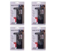 DIYEAH 4piezas Tester de Baterías Bt- Comprobador de Voltaje para Pilas Aa Aaa Medidor Eléctrico de Capacidad con Pantalla de Fácil Lectura Paquete de Unidades
