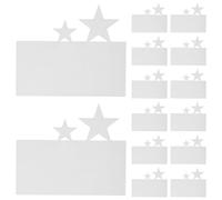 DIYEAH 50 Tarjetas de Felicitación de Papel en Color white con Diseño Recortado en Forma de Estrella para Notas y en Reuniones Festivas y Año 2026