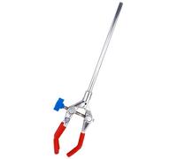 DIYEAH Abrazadera Soporte Ajustable para 3 Puntas Laboratorio de Matraz Agarre Fuerte de Acero Inoxidable Plata y Uso Seguro para Tubos de Ensayo Vasos en Laboratorio