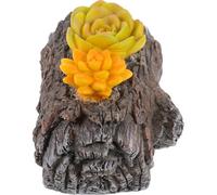 DIYEAH Caja Escondida para Llaves Jardín Exterior Resina Tócon Artificial Decorativo Almacenamiento Seguro para Llaves Dinero Pequeños Objetos