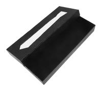 DIYEAH Caja Organizadora de Corbatas con Diseño de Textura de Serpiente Negra Multifuncional y Conveniente Material de Cartón para Accesorios y Pañuelos, Adecuado para Regalos