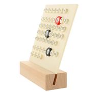 DIYEAH Calendario Perpetuo de Sobremesa de Plástico Abs y Madera Resistente, Visualización Manual de Fecha y Mes, Diseño de Anillo Giratorio para Oficina y Hogar, Adorno Decorativo