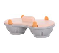 DIYEAH Escalfador de Huevos y Antiadherente Naranja para Microondas de Plástico Diseño Ahorrador de Espacio Adecuado para Cocinar Desayunos en Casa