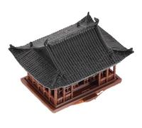 DIYEAH Estatua Pabellón Pagoda Miniatura de Plástico Marrón para Decoración de Escritorio en Estilo Zen Chino, Adecuado para Salas y Oficinas Tranquilas