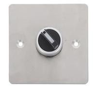 DIYEAH Interruptor selector de 3 posiciones de acero inoxidable, panel de control mecánico, placa de interruptor rotativo con parada automática y manual para caja de armario eléctrico tipo 86