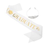 DIYEAH Kit de Graduación 2026 Diadema y Banda Plateada, Accesorio Ligero de Gemas de Imitación para Fiesta y Disfraz, Conjunto Multipropósito para Decoración y Celebración de Graduación