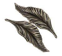 DIYEAH Tirador de Armario Diseño Creativo y Retro 2 Piezas Forma de Hoja de Aleación de Zinc Borde Suave y Tacto Cómodo para Muebles y Cajones Hogar