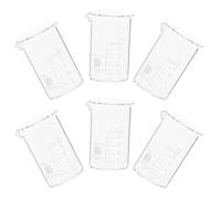 DIYEAH Vasos Medidores Capacidad 10ml de Vidrio Escala Clara Juego de 6 y Resistencia Química para Líquidos en Proyectos de Laboratorio y Cocina