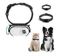 Diyeeni Collar de Cámara para Gatos, Cámara de Collar para Perros HD 1080P, Lente Gran Angular de 120°, Mini Cámara de Acción para Perros, Gatos Presentes en Interiores y Exteriores,