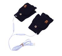 Diyeeni sin Dedos Calefactables de Fibra Acrílica, 40-50°C, para Trabajo | eléctricos para calentar manos para esquiar en invierno, jugar y escribir, con diseño flexible de medio dedo