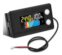 Diymore 1PCS Medidores de Batería,DC7-100V Indicador de Voltaje de Capacidad de Batería Monitores,Battery Meter para Pilas de ácido/litio ternario/litio hierro