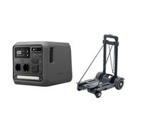 DJI Power 1000 Mini Estación de energía portátil, batería LiFePO4 1008 Wh, tamaño compacto, potencia de salida máxima 1000 W, y carro adaptable a la estación.