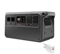 DJI Power 1000 V2 Estación de energía portátil, Batería LFP de 1024 Wh, Salida de 2600 W, Recarga del 0% al 80% en 37 minutos, Generador eléctrico para el hogar (con enchufe de 30 W incluido)