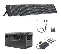 DJI Power 1000V2 Estación de energía portátil 1024Wh, con 1 panel solar plegable de 100W, 1 adaptador DC5521 hembra a Anderson 30A/XT60 hembra, 1 adaptador DC 3 en 1, 1 MPPT.