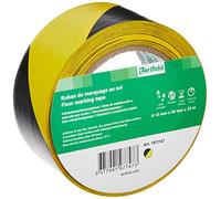 Djois, 197747 - Cinta de Señalización de Suelo Adhesiva de Seguridad 50 mm x 33 m, PVC Resistente 150 μ, para Zonas de Peligro y Señalización Industrial, Amarillo y Negro