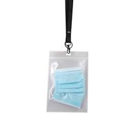 Djois by Tarifold 335105- Kit 10 Fundas para Identificacion as ANTIBACTERIANAS + 10 Cintas Colgante cuello, con doble compartimento, Destruye el 99,9% Microbios, Eficacia Probada