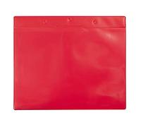 Djois made by Tarifold 162043- Pack 10 Porta-documentos magnéticos de señalizacion A4 horizontal para estanterías, contenedores Bolsas Magnéticas- color Rojo