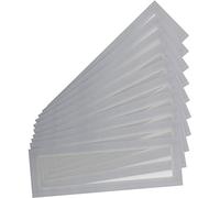 Djois made by Tarifold 195209 - Pack 10 Marcos Magnéticos Porta-títulos A5/A4 - para etiquetas (55 alto x 210 mm largo)- Magneto PRO para Pizarras Magnéticas, color Gris plateado