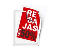 Djois made by Tarifold Es 194952- Pack 2 Marco Informativo A4 Autoadhesivo reposicionable y cierre magnético- Magneto Señalización Pared y Cristal (Normas, Carteles, Menu, Horarios) - Blanco