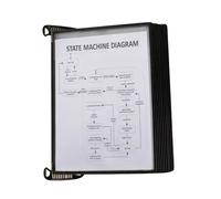Djois Portacatalogo de pared Pro con 10 fundas A4 negro