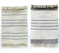 DKD Home Decor Alfombra de Algodón con Flecos 160x230x0,75 cm 1000 GSM Pack de 2