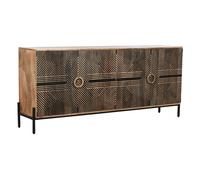 DKD Home Decor Aparador de Madera de Mango Tallado Negro