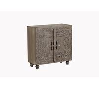 DKD Home Decor Aparador de Madera Tallado Gris