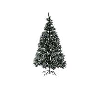 DKD Home Decor Árbol de Navidad LED Nevado con Piñas y Muérdago 210 cm