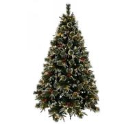 DKD Home Decor Árbol de Navidad Nevado con 220 LED y 673 Ramas