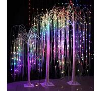 DKD Home Decor Árbol LED Metal 60x60x170 Multicolor con App Bluetooth
