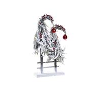 DKD Home Decor Árbol Navidad Tradicional Blanco Rosa PVC LED 23 x 45 x 10 cm (2 Unidades)