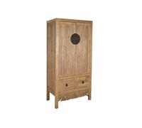 DKD Home Decor Armario de Abeto y Metal Tallado Natural