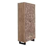 DKD Home Decor Armario de Teca Reciclada y Coco Cocoshell 24