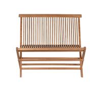 DKD Home Decor Banco de Teca Plegable Marrón Natural