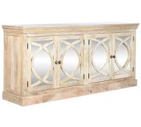 DKD Home Decor Buffet de Madera Maciza de Mango Toscana Decapé Blanco