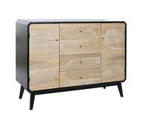 DKD Home Decor Buffet de Madera Negro 120x40x90,5 cm