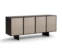 DKD Home Decor Buffet de Madera y MDF Marrón Oscuro y Beige