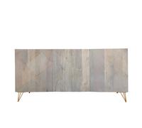 DKD Home Decor Buffet de Mango y Metal Gris y Dorado