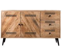 DKD Home Decor Buffet de Mango y Metal Negro