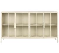 DKD Home Decor Buffet de Metal Crema con 4 Puertas y 1 Estante