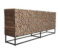 DKD Home Decor Buffet de Teca Reciclada Cubic con 2 Puertas y 2 Cajones