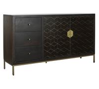 DKD Home Decor Buffet Rombo Gold Acacia y Metal Marrón Oscuro