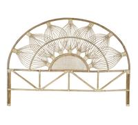 DKD Home Decor Cabecero Cama Bali2 Rattan Natural Hecho a Mano para Cama 150-180 cm, Tropical, 176 x 127 x 4 cm
