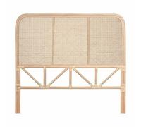 DKD Home Decor Cabecero de Cama de Rattan Natural 176x126 cm