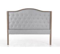 DKD Home Decor Cabecero de Cama Lino Rubberwood 180x8x134 Beige